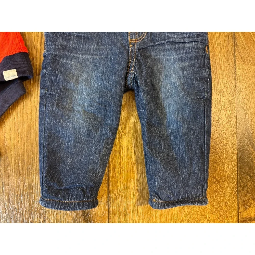 Gap Baby Boy 3/6 Months Clothes Lot Lined Jeans Pants Sweatshirt‎ Shirt Logo